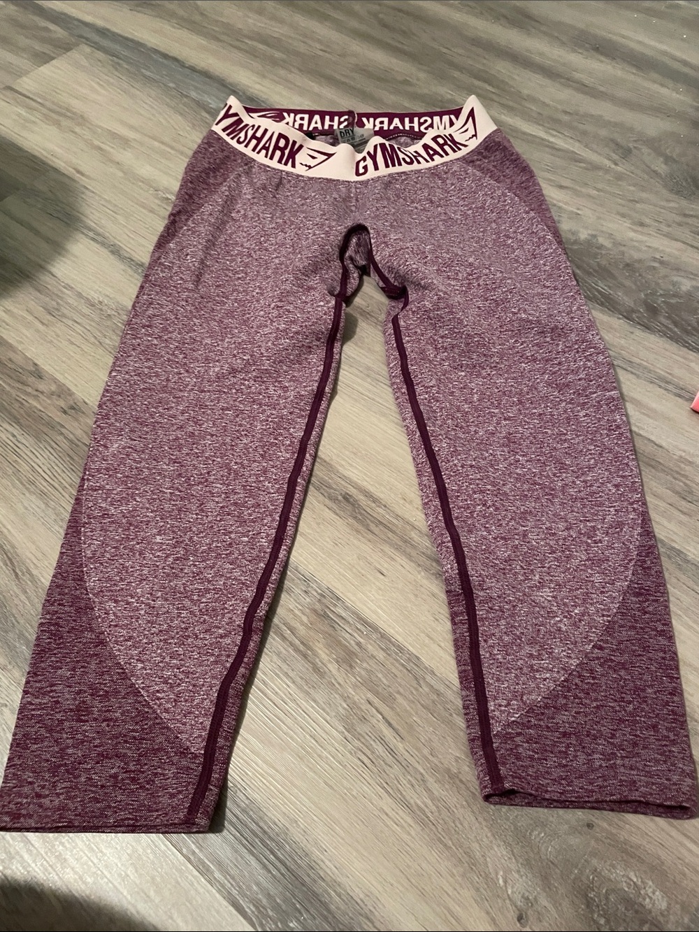 Gymshark Plum Heather Seamless Cropped Leggings